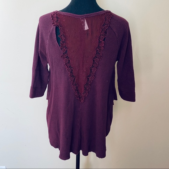 Size S | Free People Hi-Lo Lace Back Shirt - Picture 4 of 14